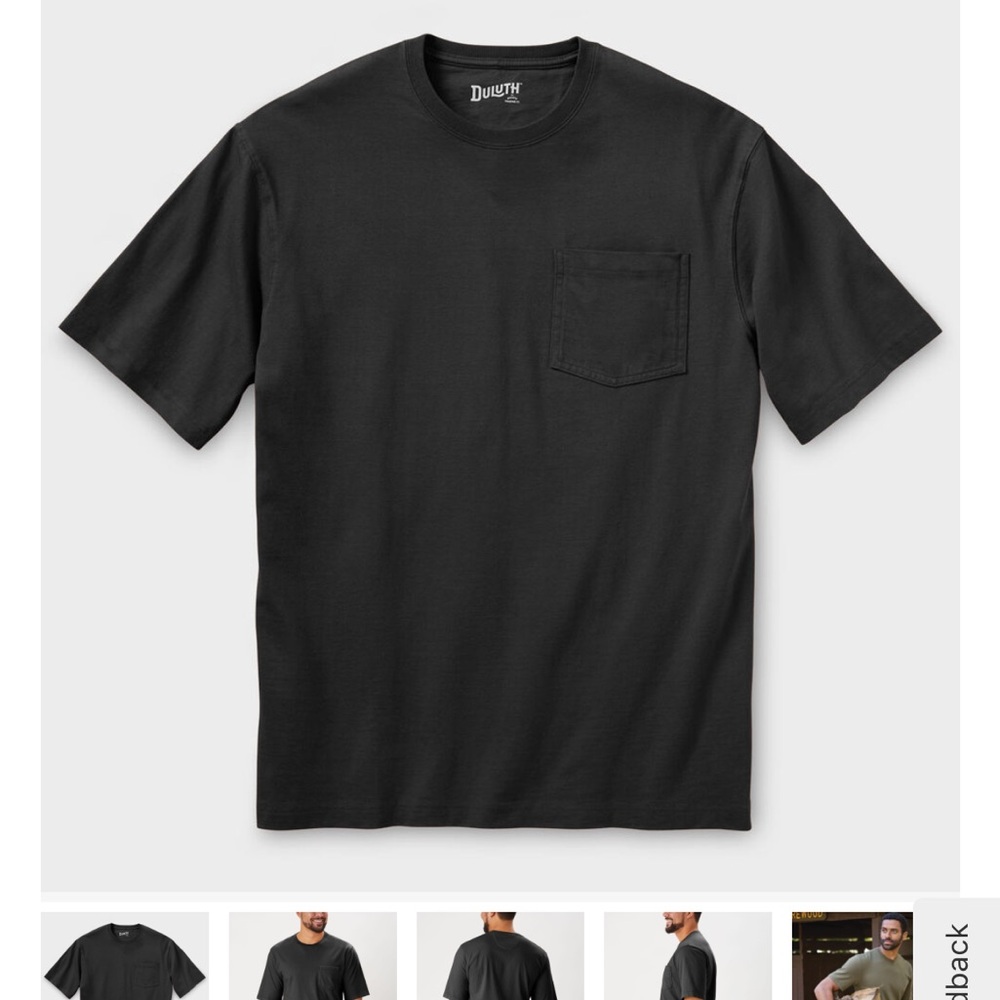 Duluth Men's Longtail T Relaxed Fit Short Sleeve Pocket Crew - Size Large